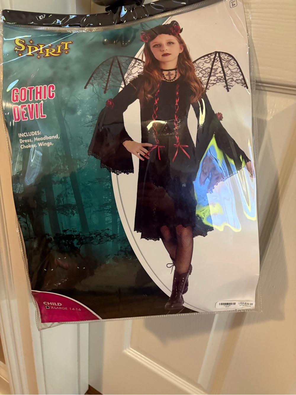 Spirit Gothic Kids Costume - Black and Red